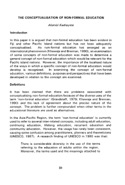 THE CONCEPTUALISATION OF NON