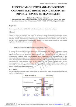 electromagnetic radiations from common electronic devices