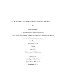 THE ECONOMICS OF GENDER RELATIONS IN LONDON CITY