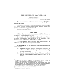 the excises and salt act, 1944