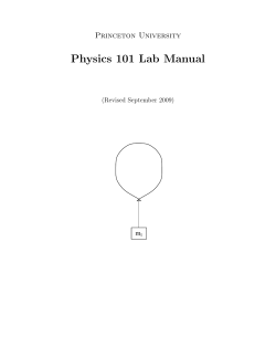 Physics 101 Lab Manual