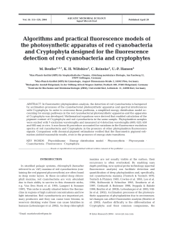 Algorithms and practical fluorescence models of the photosynthetic