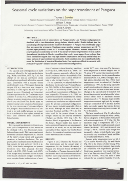Seasonal cycle variations on the supercontinent of Pangaea