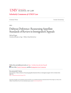 Dubious Deference: Reassessing Appellate Standards of Review in