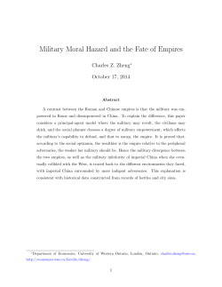 Military Moral Hazard and the Fate of Empires