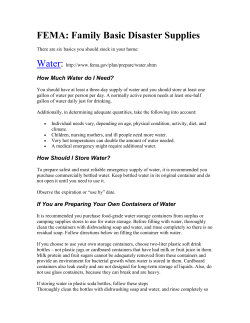 FEMA: Family Basic Disaster Supplies