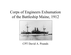 Corps of Engineers Exhumation or the Battleship Maine, 1912