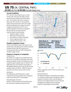 US 75 (N. CENTRAL FWY) - Urban Mobility Information