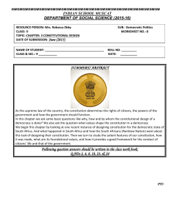 Class IX Ch 03 Constitutional Designs 2015