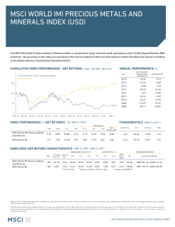 MSCI World IMI Precious Metals and Minerals Index