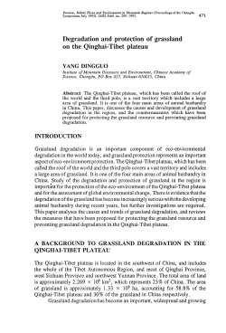 Degradation and protection of grassland on the