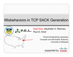 Misbehaviors in TCP SACK Generation
