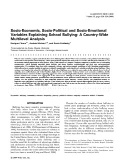 Socio-economic, socio-political and socio