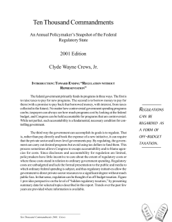 Ten Thousand Commandments - Competitive Enterprise Institute