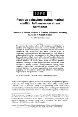 Positive behaviors during marital conflict: Influences on stress