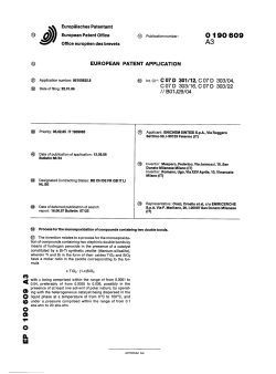 Process for the monoepoxidation of compounds containing two