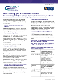 How to safely give medicines to children