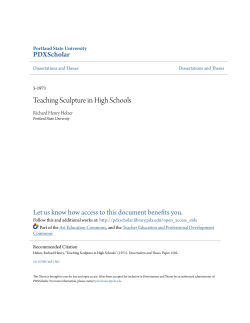 Teaching Sculpture in High Schools - PDXScholar