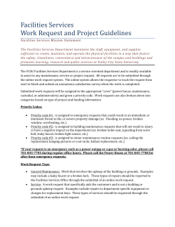 Work Request and Project Guidelines