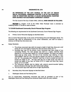 ORDINANCE NO. 679 AN ORDINANCE OF THE CnY