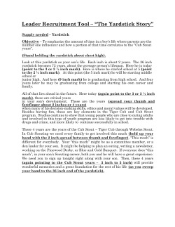 Leader Recruitment Tool &ndash; &ldquo;The Yardstick Story&rdquo;