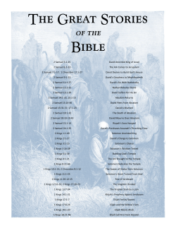 2 Samuel 5:1-25 David Anointed King of Israel 2 Samuel 6:1