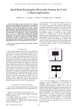 Quad Band Rectangular Microstrip Antenna for S and C-Band