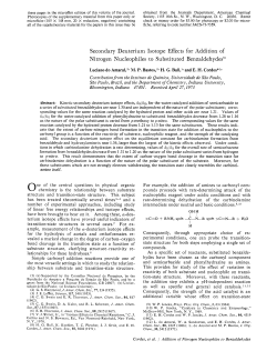 Secondary Deuterium Isotope Effects for Addition of Nitrogen