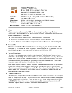 ACC 355 - Intro to Taxation - McCombs School of Business