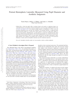 Portrait Hemispheric Laterality Measured Using Pupil Diameter and