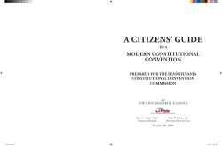 CiTizens` GUiDe TO a MODeRn COnsTiTUTiOnal COnvenTiOn
