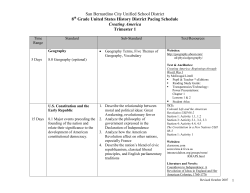 Pacing Guide Grade 8 - San Bernardino City Unified School District