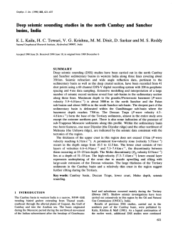 Deep seismic sounding studies in the north Cambay and Sanchor