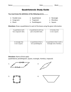 Quadrilaterals Study Guide