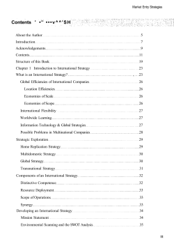 Market entry strategies