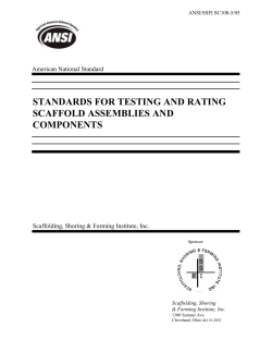 Standards for Testing and Rating Scaffold