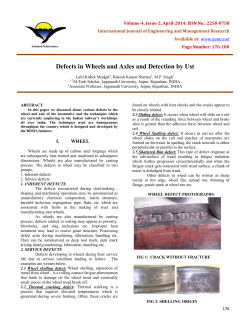 Defects in Wheels and Axles and Detection by Ust