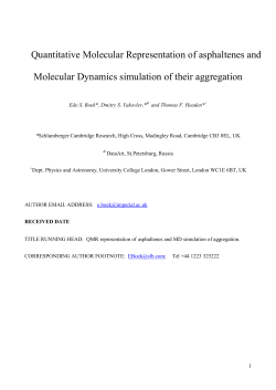 Quantitative Molecular Representation of asphaltenes and