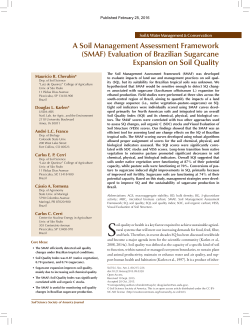 A Soil Management Assessment Framework (SMAF) Evaluation of