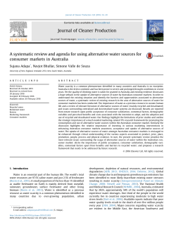 A systematic review and agenda for using alternative water