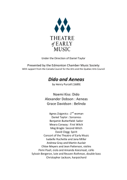 Dido and Aeneas - The Edmonton Chamber Music Society