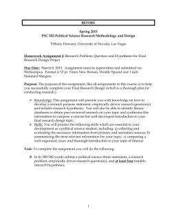 Example I: Political Science Assignment