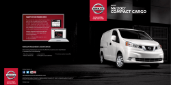 NV200&reg; COMPACT CARGO - Nissan Commercial Vehicles
