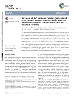 Carving a 1D Co II-carboranylcarboxylate system by using organic