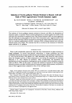 Induction of Nectria galligena Mutants Resistant to