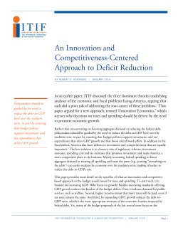 An Innovation and Competitiveness-Centered Approach to Deficit