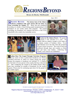 M iracles In The Sahara Desert: The greatest miracle is the salvation