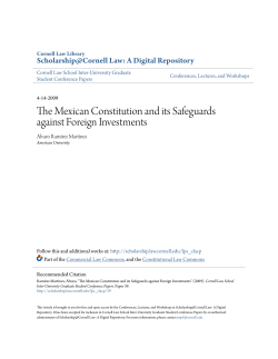 The Mexican Constitution and its Safeguards against Foreign