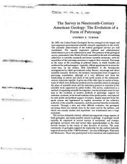 American Geology: The Evolution of a Form of Patronage