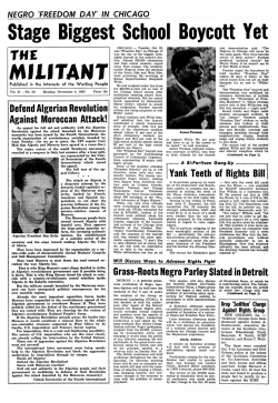 Stage Biggest School Boycott Yet MILITANT